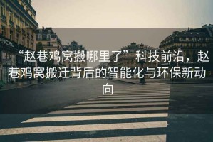 “趙巷雞窩搬哪里了”科技前沿，趙巷雞窩搬遷背后的智能化與環(huán)保新動(dòng)向