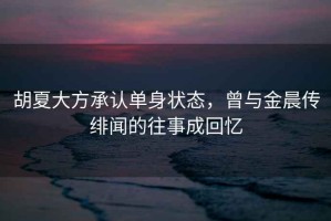 胡夏大方承認(rèn)單身狀態(tài)，曾與金晨傳緋聞的往事成回憶