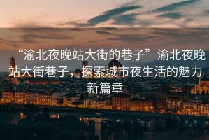 “渝北夜晚站大街的巷子”渝北夜晚站大街巷子，探索城市夜生活的魅力新篇章