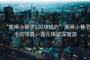 “南閘小巷子100塊錢的”南閘小巷子中的驚喜，百元體驗(yàn)深度游