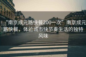 “南京成元路快餐200一次”南京成元路快餐，體驗城市快節(jié)奏生活的獨特風(fēng)味