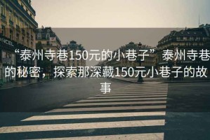 “泰州寺巷150元的小巷子”泰州寺巷的秘密，探索那深藏150元小巷子的故事