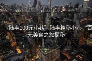 “陸豐100元小巷”陸豐神秘小巷，百元美食之旅探秘