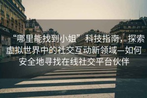 “哪里能找到小姐”科技指南，探索虛擬世界中的社交互動(dòng)新領(lǐng)域—如何安全地尋找在線社交平臺(tái)伙伴