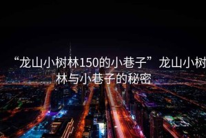 “龍山小樹林150的小巷子”龍山小樹林與小巷子的秘密