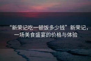 “新榮記吃一頓飯多少錢”新榮記，一場(chǎng)美食盛宴的價(jià)格與體驗(yàn)