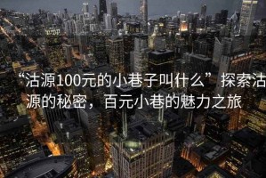 “沽源100元的小巷子叫什么”探索沽源的秘密，百元小巷的魅力之旅