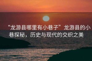 “龍游縣哪里有小巷子”龍游縣的小巷探秘，歷史與現(xiàn)代的交織之美