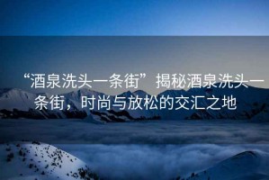 “酒泉洗頭一條街”揭秘酒泉洗頭一條街，時尚與放松的交匯之地