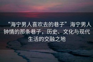 “海寧男人喜歡去的巷子”海寧男人鐘情的那條巷子，歷史、文化與現(xiàn)代生活的交融之地