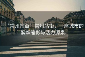 “常州站街”常州站街，一座城市的繁華縮影與活力源泉