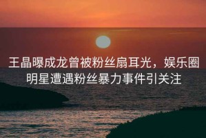 王晶曝成龍曾被粉絲扇耳光，娛樂圈明星遭遇粉絲暴力事件引關(guān)注