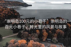 “崇明島100元的小巷子”崇明島的一百元小巷子，時(shí)光里的風(fēng)景與故事