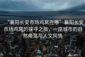 “襄陽長安市場雞窩在哪”襄陽長安市場雞窩的探尋之旅，一座城市的自然角落與人文風情