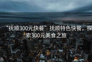 “撫順300元快餐”撫順特色快餐，探索300元美食之旅