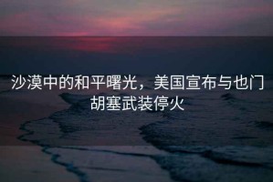 沙漠中的和平曙光，美國宣布與也門胡塞武裝停火