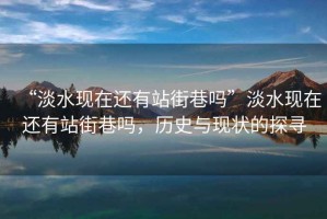 “淡水現(xiàn)在還有站街巷嗎”淡水現(xiàn)在還有站街巷嗎，歷史與現(xiàn)狀的探尋