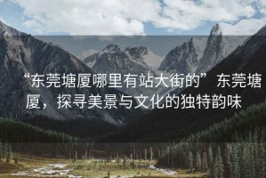 “東莞塘廈哪里有站大街的”東莞塘廈，探尋美景與文化的獨(dú)特韻味