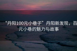 “丹陽(yáng)100元小巷子”丹陽(yáng)新發(fā)現(xiàn)，百元小巷的魅力與故事