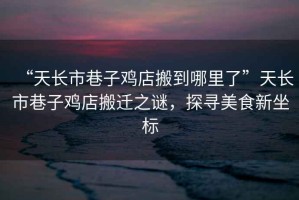 “天長市巷子雞店搬到哪里了”天長市巷子雞店搬遷之謎，探尋美食新坐標