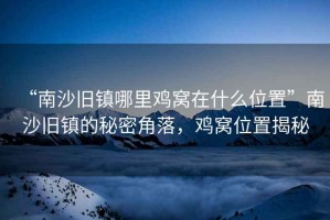 “南沙舊鎮(zhèn)哪里雞窩在什么位置”南沙舊鎮(zhèn)的秘密角落，雞窩位置揭秘