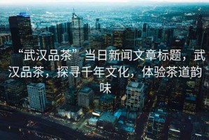 “武漢品茶”當(dāng)日新聞文章標(biāo)題，武漢品茶，探尋千年文化，體驗(yàn)茶道韻味