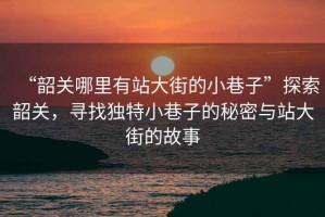 “韶關(guān)哪里有站大街的小巷子”探索韶關(guān)，尋找獨(dú)特小巷子的秘密與站大街的故事