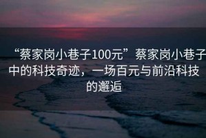 “蔡家崗小巷子100元”蔡家崗小巷子中的科技奇跡，一場(chǎng)百元與前沿科技的邂逅