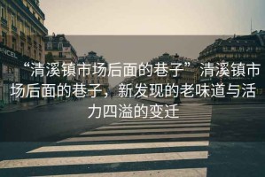 “清溪鎮(zhèn)市場(chǎng)后面的巷子”清溪鎮(zhèn)市場(chǎng)后面的巷子，新發(fā)現(xiàn)的老味道與活力四溢的變遷