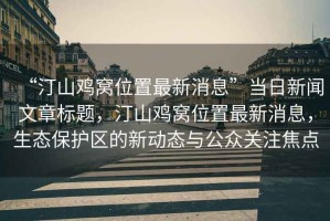 “汀山雞窩位置最新消息”當(dāng)日新聞文章標(biāo)題，汀山雞窩位置最新消息，生態(tài)保護(hù)區(qū)的新動(dòng)態(tài)與公眾關(guān)注焦點(diǎn)