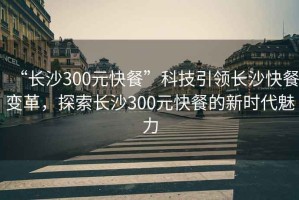 “長沙300元快餐”科技引領(lǐng)長沙快餐變革，探索長沙300元快餐的新時(shí)代魅力