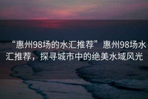 “惠州98場(chǎng)的水匯推薦”惠州98場(chǎng)水匯推薦，探尋城市中的絕美水域風(fēng)光