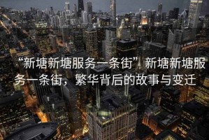 “新塘新塘服務(wù)一條街”新塘新塘服務(wù)一條街，繁華背后的故事與變遷