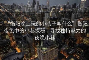 “衡陽晚上玩的小巷子叫什么”衡陽夜色中的小巷探秘—尋找獨特魅力的夜晚小巷