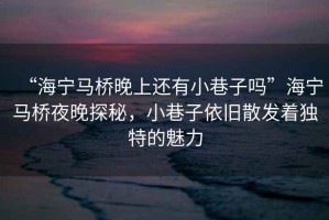 “海寧馬橋晚上還有小巷子嗎”海寧馬橋夜晚探秘，小巷子依舊散發(fā)著獨特的魅力