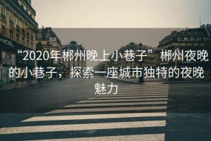 “2020年郴州晚上小巷子”郴州夜晚的小巷子，探索一座城市獨(dú)特的夜晚魅力