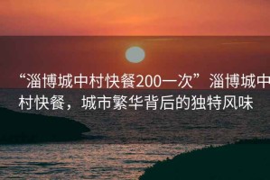 “淄博城中村快餐200一次”淄博城中村快餐，城市繁華背后的獨特風味