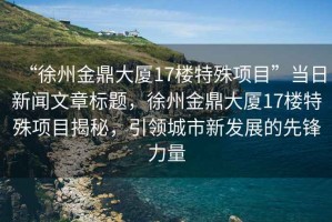 “徐州金鼎大廈17樓特殊項目”當(dāng)日新聞文章標(biāo)題，徐州金鼎大廈17樓特殊項目揭秘，引領(lǐng)城市新發(fā)展的先鋒力量