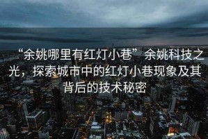 “余姚哪里有紅燈小巷”余姚科技之光，探索城市中的紅燈小巷現(xiàn)象及其背后的技術(shù)秘密