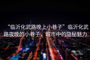 “臨沂化武路晚上小巷子”臨沂化武路夜晚的小巷子，城市中的隱秘魅力