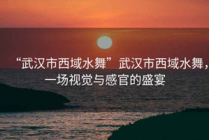“武漢市西域水舞”武漢市西域水舞，一場視覺與感官的盛宴