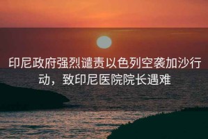 印尼政府強烈譴責以色列空襲加沙行動，致印尼醫(yī)院院長遇難
