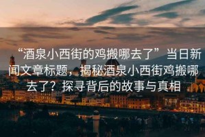 “酒泉小西街的雞搬哪去了”當(dāng)日新聞文章標(biāo)題，揭秘酒泉小西街雞搬哪去了？探尋背后的故事與真相