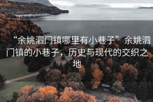 “余姚泗門鎮(zhèn)哪里有小巷子”余姚泗門鎮(zhèn)的小巷子，歷史與現(xiàn)代的交織之地