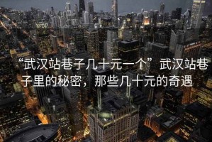 “武漢站巷子幾十元一個(gè)”武漢站巷子里的秘密，那些幾十元的奇遇