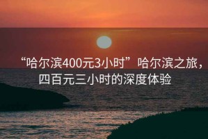 “哈爾濱400元3小時(shí)”哈爾濱之旅，四百元三小時(shí)的深度體驗(yàn)
