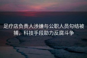 足療店負責(zé)人涉嫌與公職人員勾結(jié)被捕，科技手段助力反腐斗爭