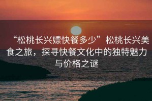 “松桃長(zhǎng)興嫖快餐多少”松桃長(zhǎng)興美食之旅，探尋快餐文化中的獨(dú)特魅力與價(jià)格之謎