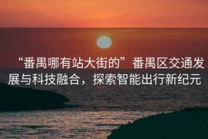 “番禺哪有站大街的”番禺區(qū)交通發(fā)展與科技融合，探索智能出行新紀(jì)元