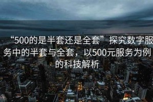 “500的是半套還是全套”探究數(shù)字服務(wù)中的半套與全套，以500元服務(wù)為例的科技解析